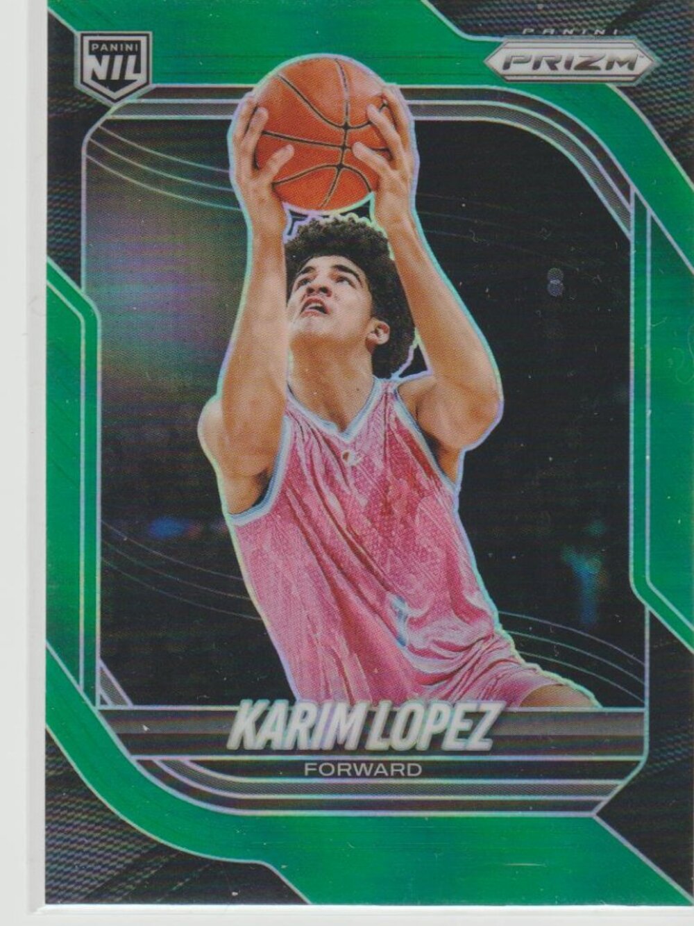 Karim Lopez 2025-26 Panini Prizm #69 Green Prizm NIL Basketball